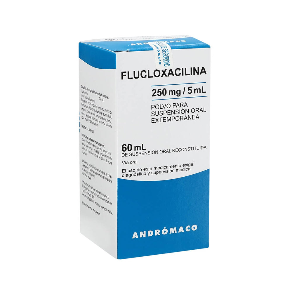 FLUCLOXACILINA 250 MG.5 ML. SUSP ORAL 60 ML ANDROMACO